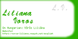 liliana voros business card