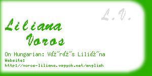 liliana voros business card